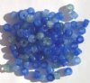 100 4x6mm Blue Marble Mix Crow Beads